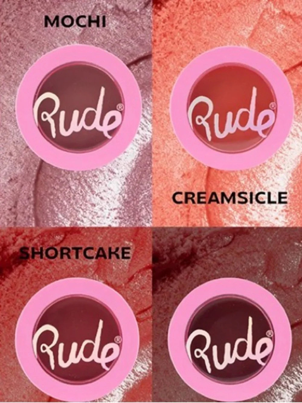 New Rude Cosmetics Shortcake Cream Puff Smooth Long Lasting Natural Blush